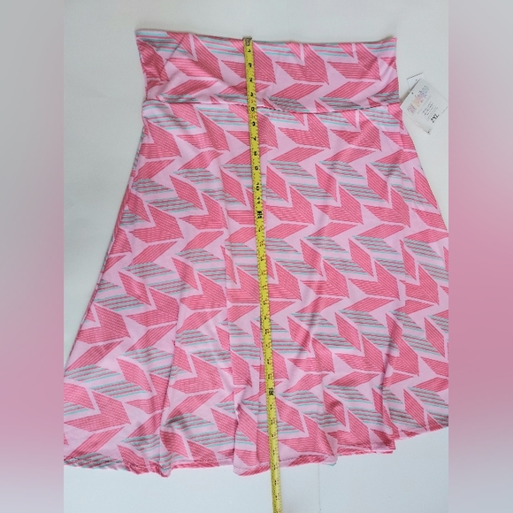 NWT LuLaRoe Azure Pinks & Green Graphic Print A-Line Knee Length - Size 2XL - Picture 6 of 7